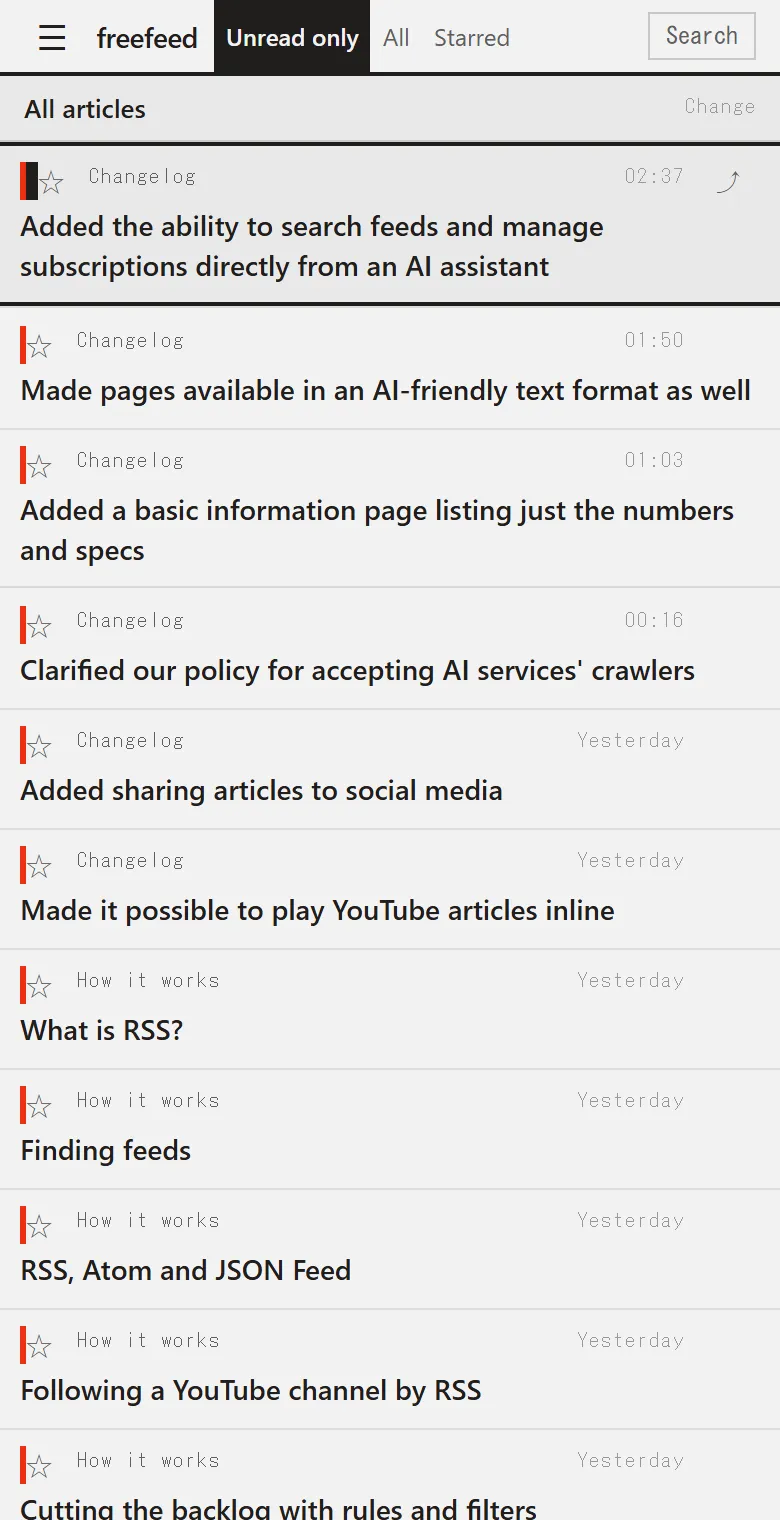 freefeed — Screenshot