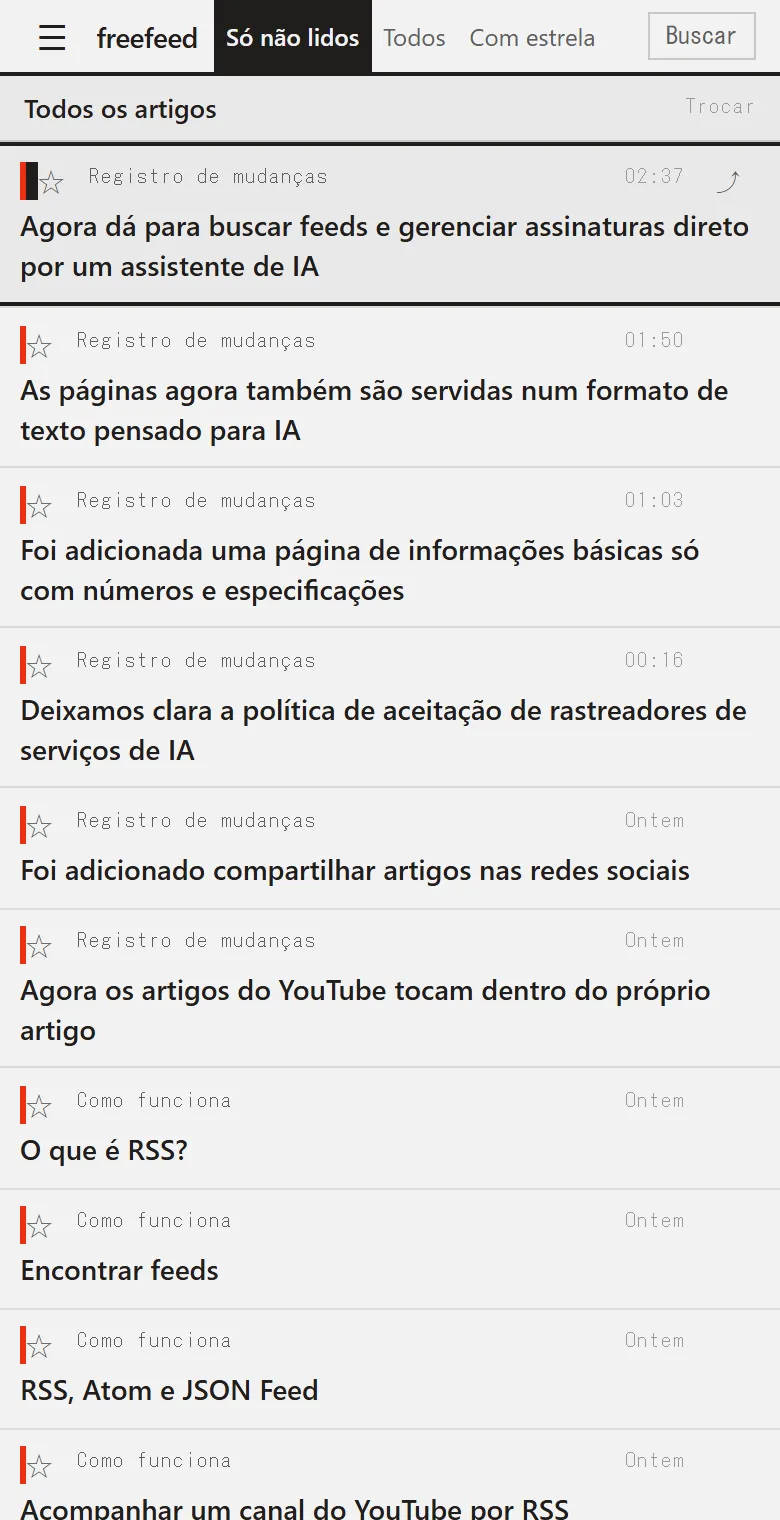 freefeed — Captura de tela